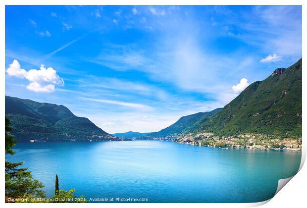 Lake Como landscape. Italy Print by Stefano Orazzini