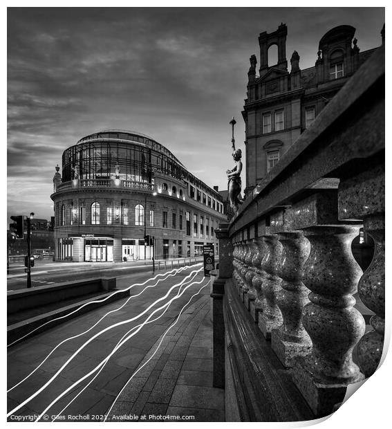 Majestic Leeds City Square Yorkshire Print by Giles Rocholl