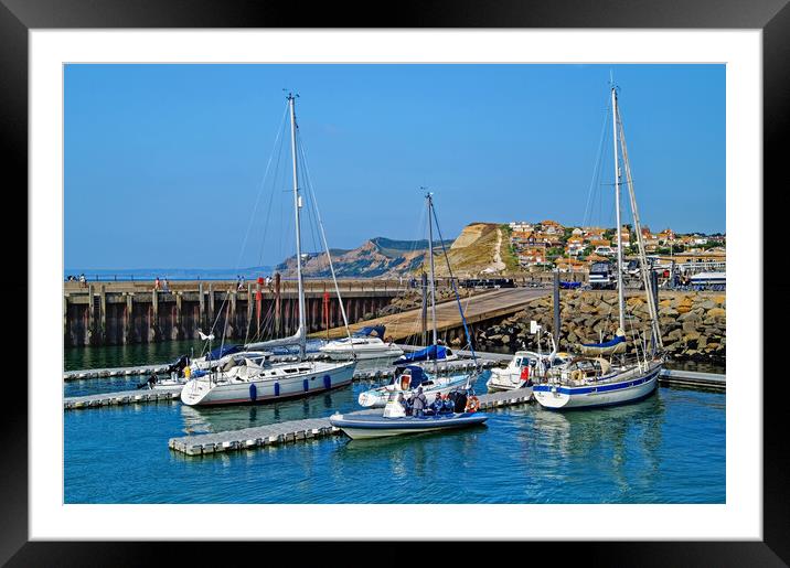 West Bay Harbour & Jurassic Coast Framed Mounted Print by Darren Galpin