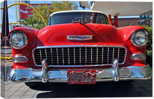 Chevrolet Classic American Motor Car Canvas Print by Andy Evans Photos