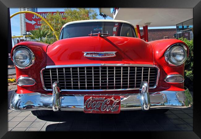 Chevrolet Classic American Motor Car Framed Print by Andy Evans Photos