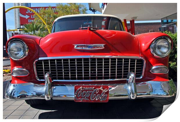 Chevrolet Classic American Motor Car Print by Andy Evans Photos