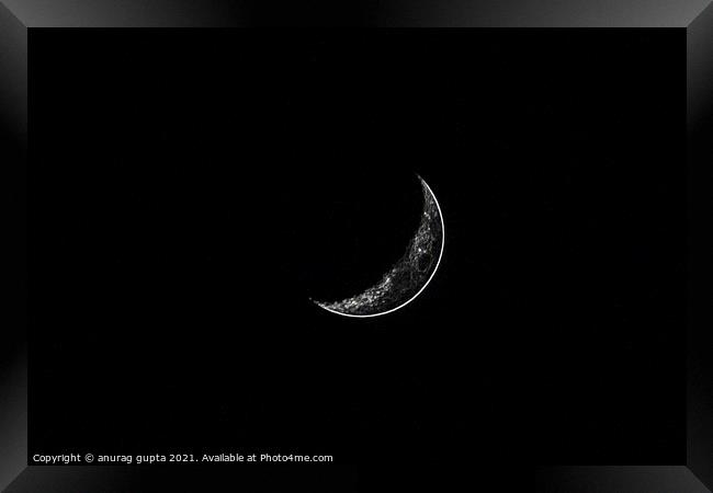 Moon Abstract 1 Framed Print by anurag gupta