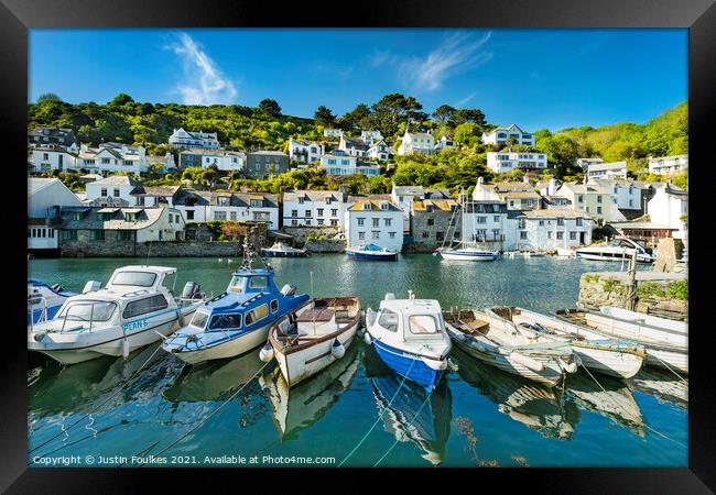 Polperro, South Cornwall Framed Print by Justin Foulkes