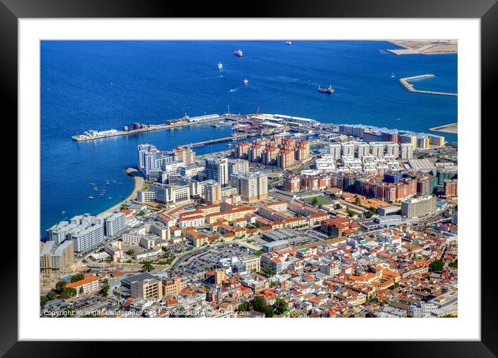 Gibraltar City Framed Mounted Print by Wight Landscapes