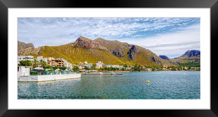 The Mountains At Puerto Pollensa  Framed Mounted Print by Peter F Hunt