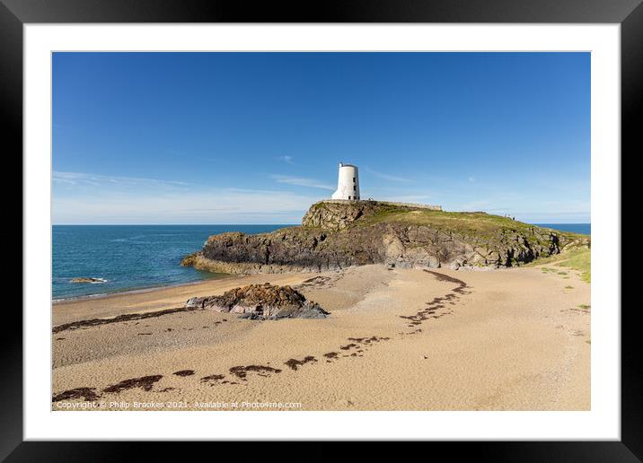 Twr Mawr Lighthouse, Llanddwyn Island Framed Mounted Print by Philip Brookes