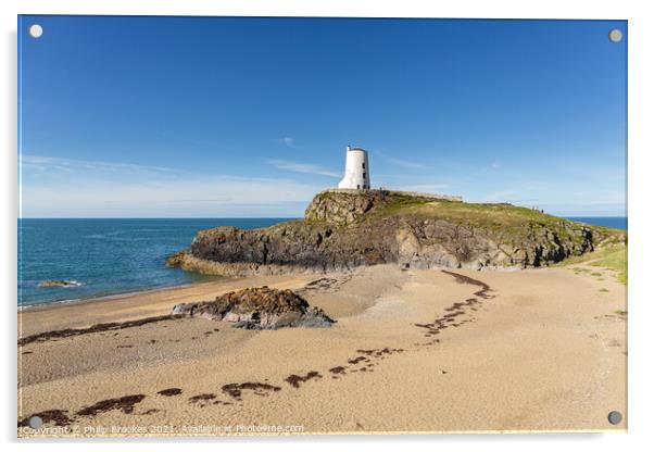 Twr Mawr Lighthouse, Llanddwyn Island Acrylic by Philip Brookes
