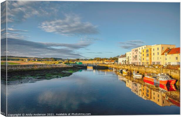 St Andrews Harbour at Sunrise Canvas Print by Andy Anderson