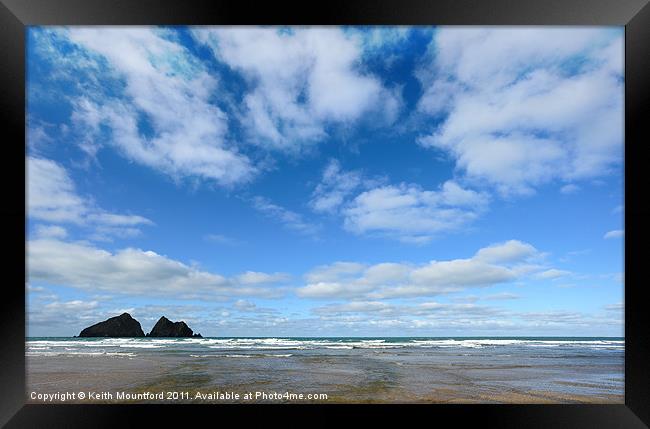 Rocks And Clouds Framed Print by Keith Mountford