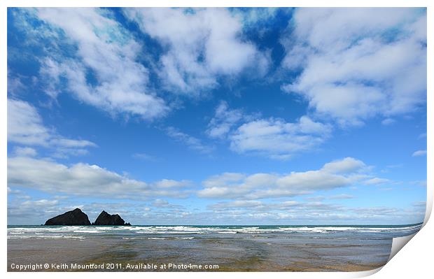 Rocks And Clouds Print by Keith Mountford