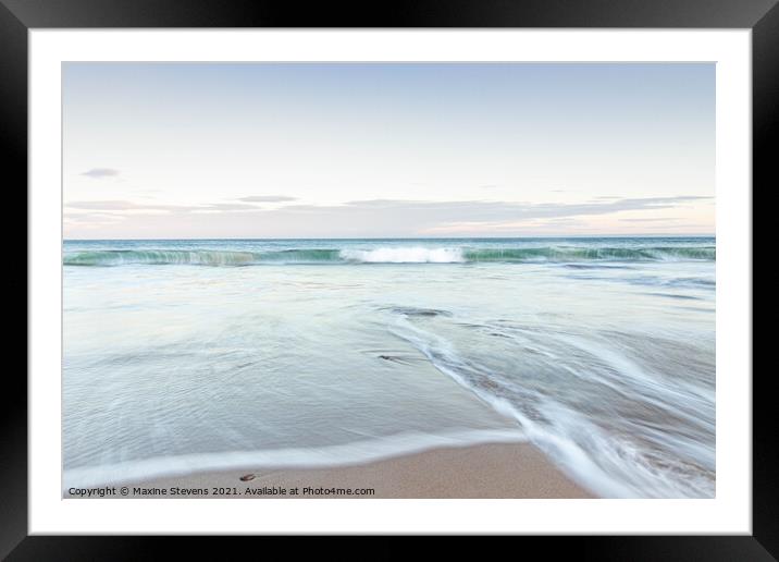Shandwick Beach Framed Mounted Print by Maxine Stevens