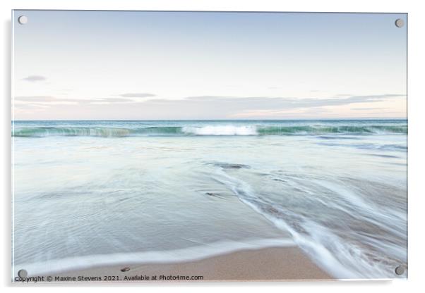 Shandwick Beach Acrylic by Maxine Stevens