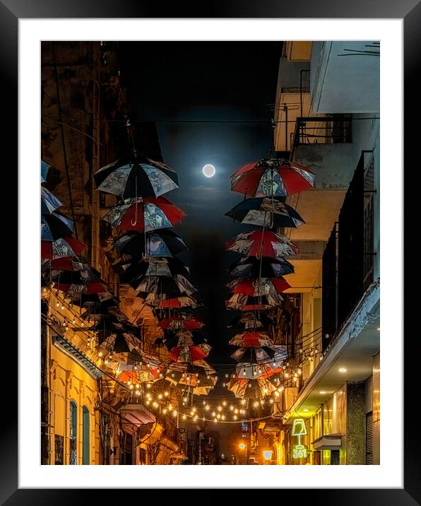 La Habana Full Moon Framed Mounted Print by Chris Lord