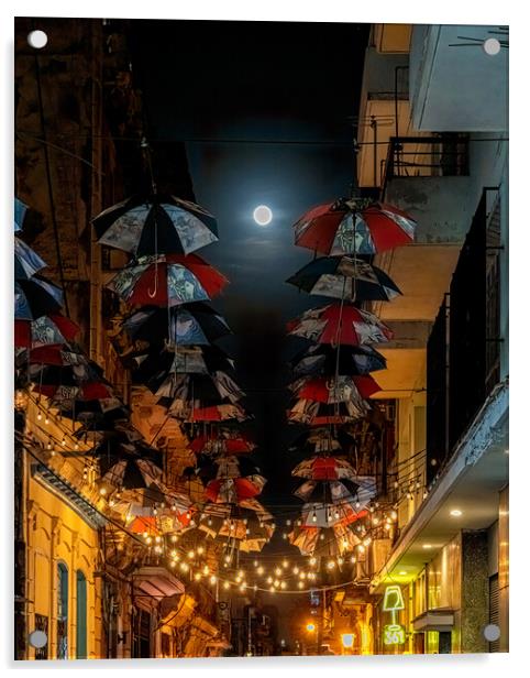 La Habana Full Moon Acrylic by Chris Lord
