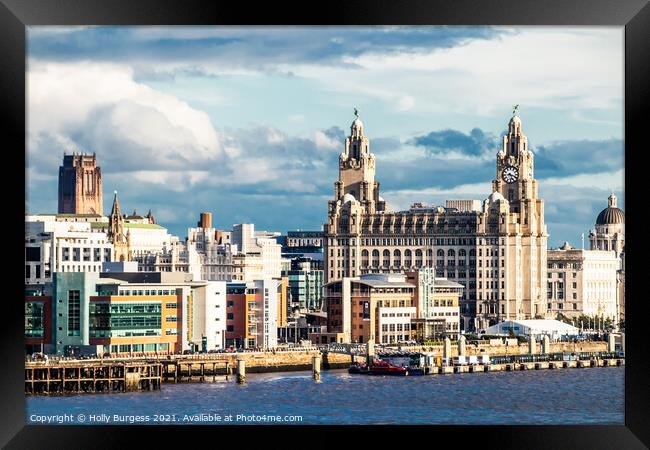 Liverpool's Iconic Liver Birds: A Beatles Legacy Framed Print by Holly Burgess