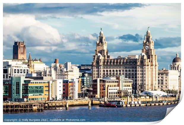 Liverpool's Iconic Liver Birds: A Beatles Legacy Print by Holly Burgess