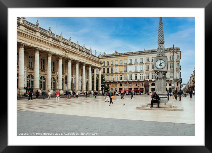Grandeur of Bordeaux's Historic Opera House Framed Mounted Print by Holly Burgess