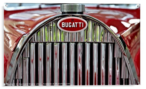 Bugatti type 57 Acrylic by Raymond Evans