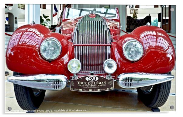 Bugatti type 57 Acrylic by Raymond Evans