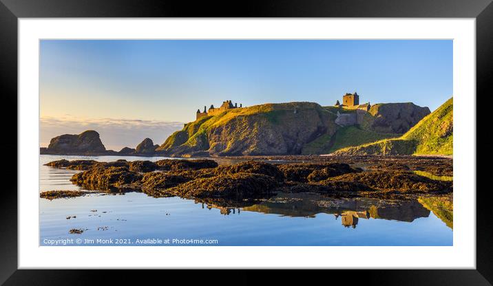 Dunnottar Castle Reflections Framed Mounted Print by Jim Monk