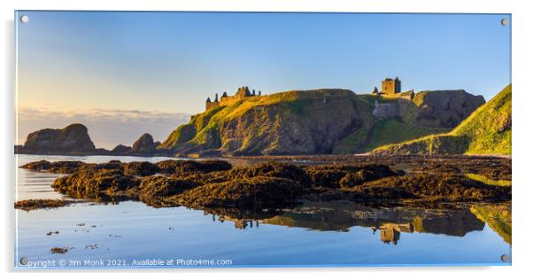 Dunnottar Castle Reflections Acrylic by Jim Monk