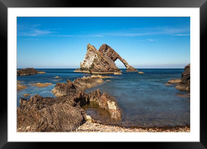 Bow Fiddle Rock Framed Mounted Print by Maxine Stevens