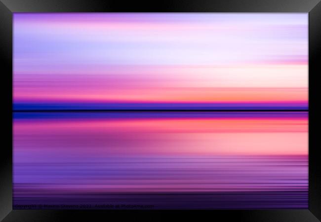 Inver Bay Sunset Framed Print by Maxine Stevens