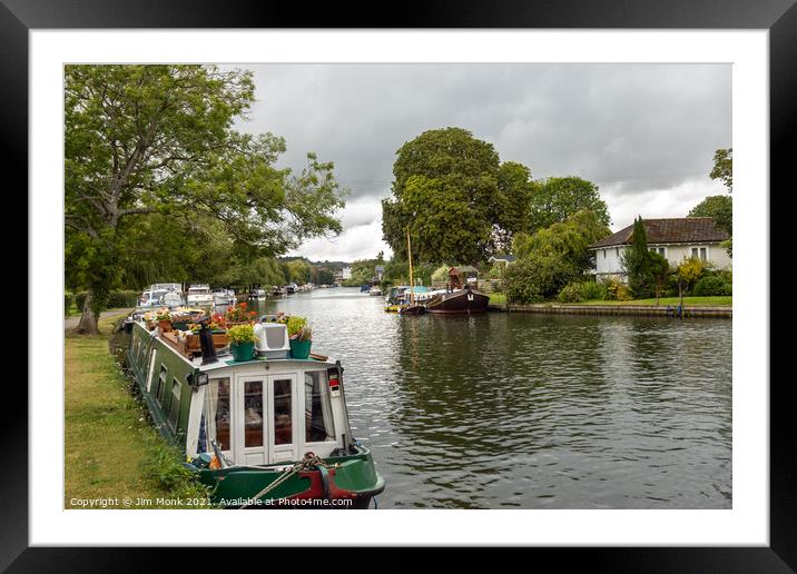 Houseboats at Henley Framed Mounted Print by Jim Monk