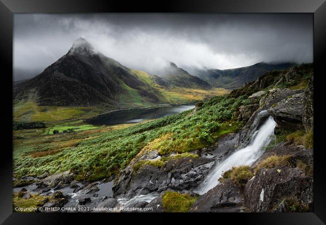 moody mountains 609 Framed Print by PHILIP CHALK