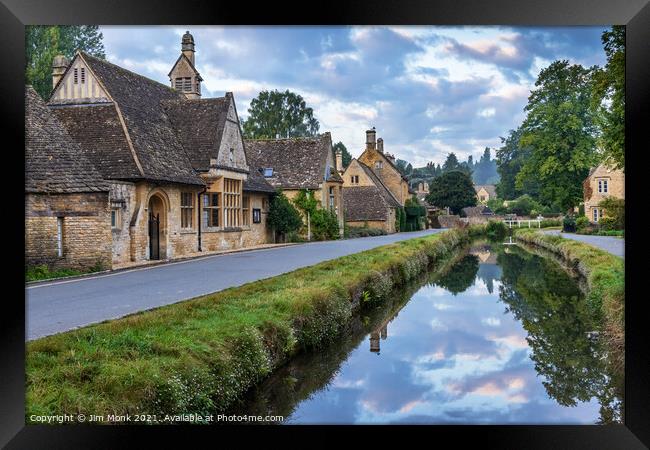  Reflections at Lower Slaughter Framed Print by Jim Monk