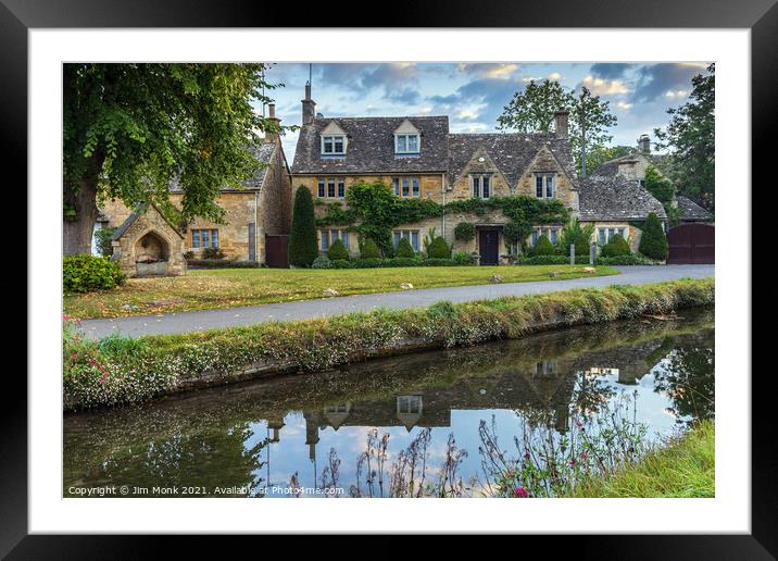 Lower Slaughter,  Cotswolds. Framed Mounted Print by Jim Monk
