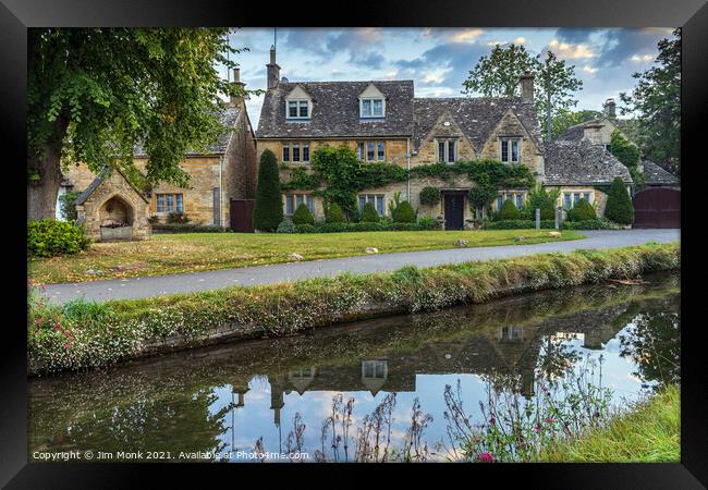 Lower Slaughter,  Cotswolds. Framed Print by Jim Monk