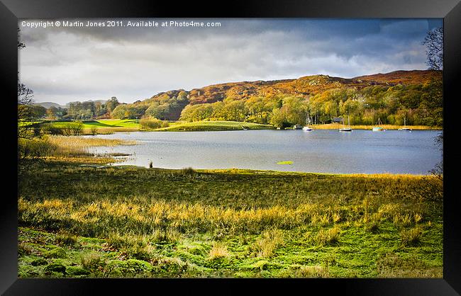 Winter Sun on Coniston Water Framed Print by K7 Photography