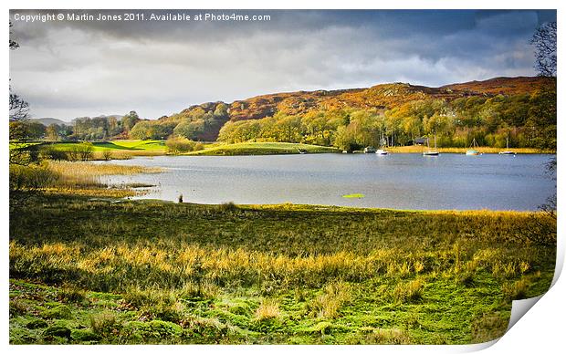 Winter Sun on Coniston Water Print by K7 Photography