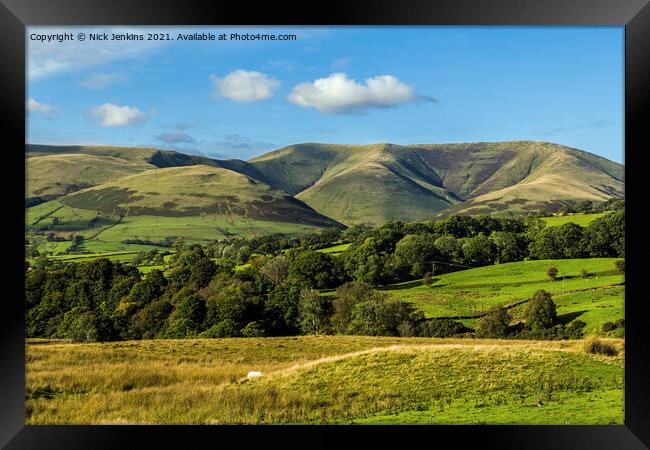The Howgill Fells seen from Garsdale Cumbria Framed Print by Nick Jenkins