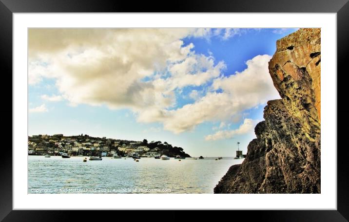 Clouds Over Polruan. Framed Mounted Print by Neil Mottershead