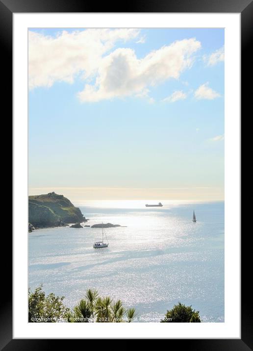 Fowey Harbour Entrance. Framed Mounted Print by Neil Mottershead