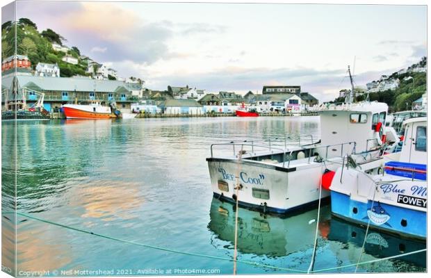 Evening Looe Colours. Canvas Print by Neil Mottershead