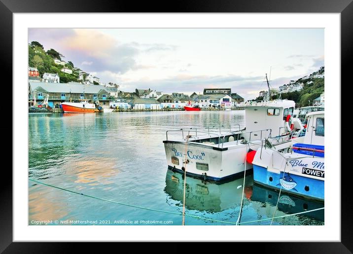 Evening Looe Colours. Framed Mounted Print by Neil Mottershead