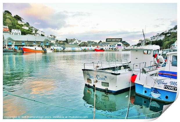 Evening Looe Colours. Print by Neil Mottershead