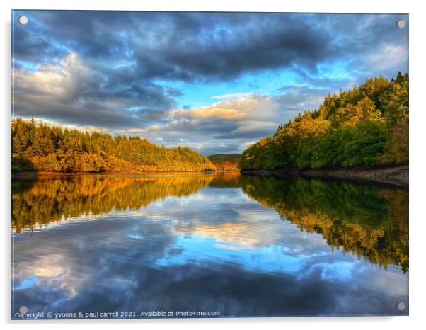 Autumn light on Loch Drunkie Acrylic by yvonne & paul carroll