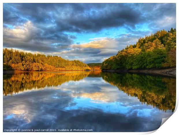 Autumn light on Loch Drunkie Print by yvonne & paul carroll