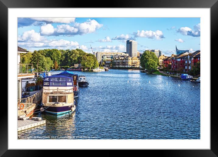 The View From Caversham Bridge Framed Mounted Print by Ian Lewis