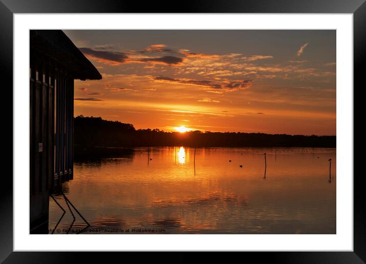 Sunset at Ranworth Broads Framed Mounted Print by Fiona Etkin