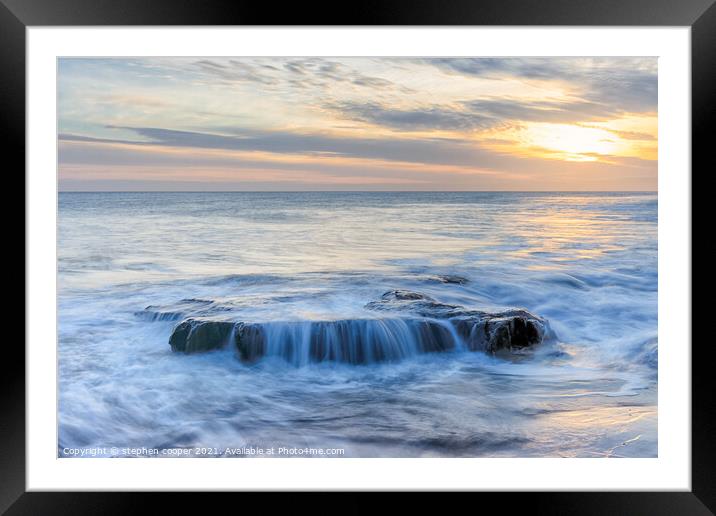 white water Framed Mounted Print by stephen cooper
