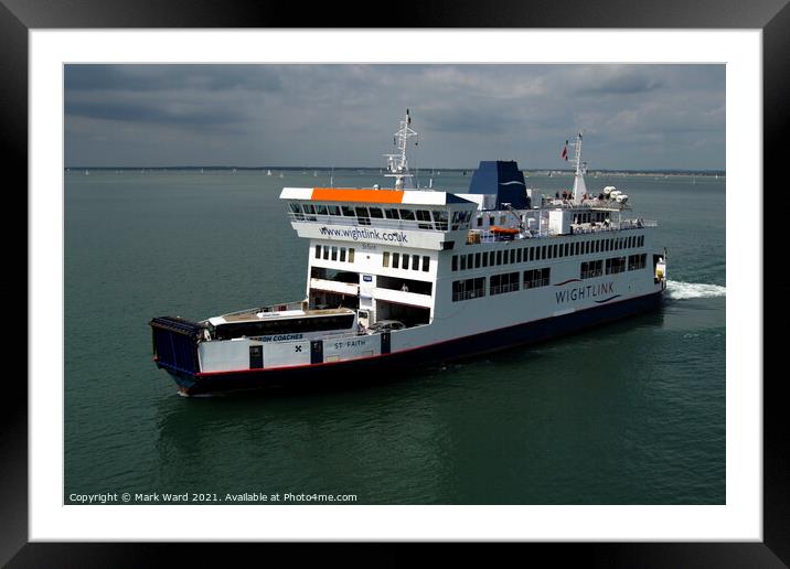 The Isle of Wight Ferry Framed Mounted Print by Mark Ward