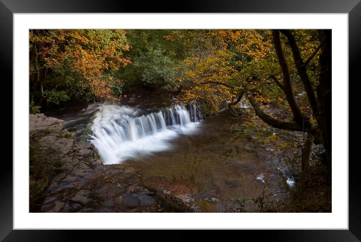 Autumn at Waterfall Country Framed Mounted Print by Leighton Collins