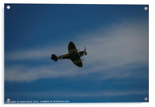 Battle of Britain Spitfire. Acrylic by Mark Ward