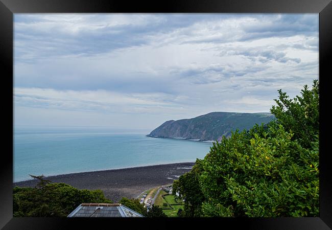 Lynmouth Bay From Lynton Framed Print by Steve Purnell
